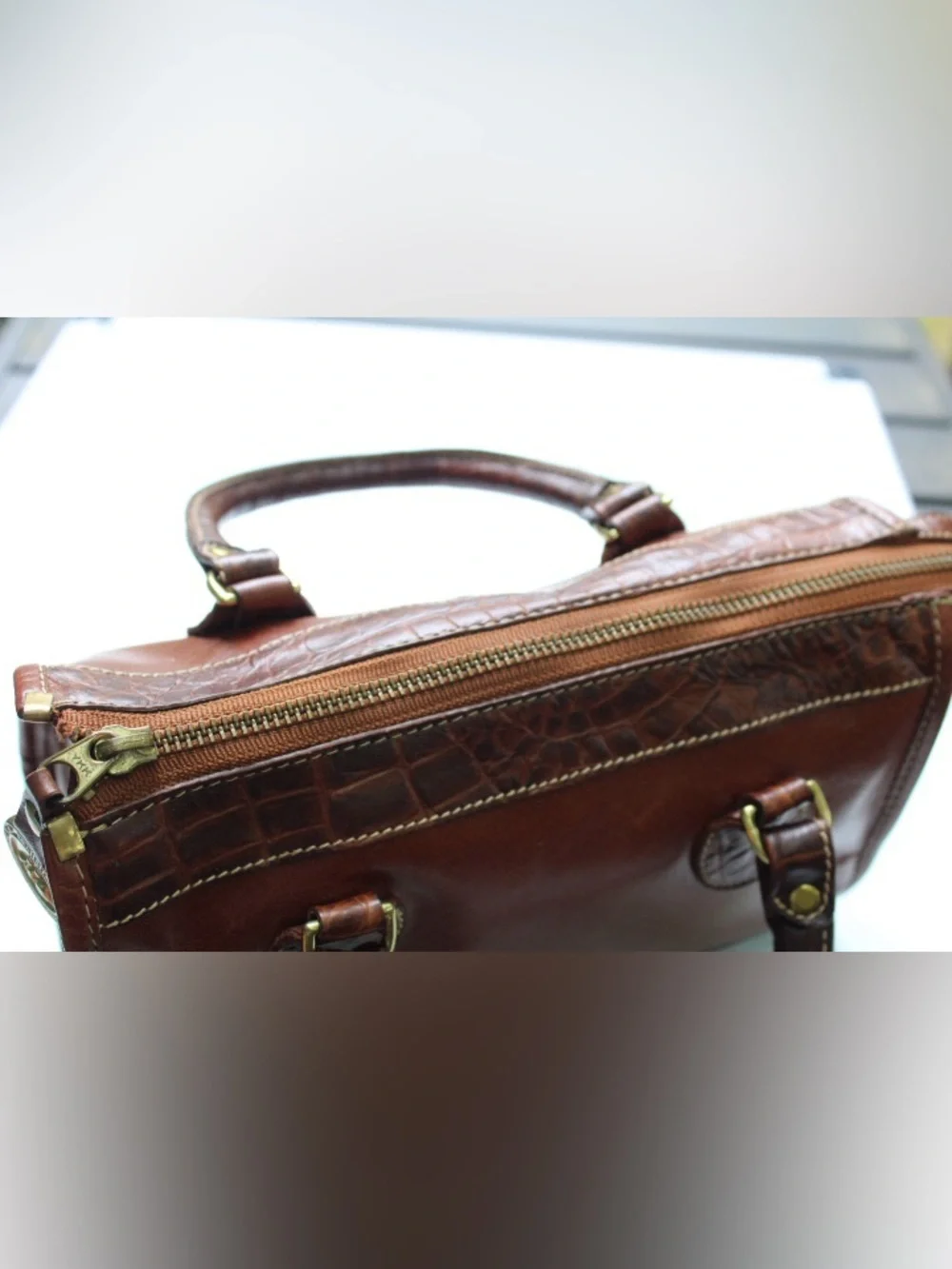 Vintage Brahmin small satchel bag